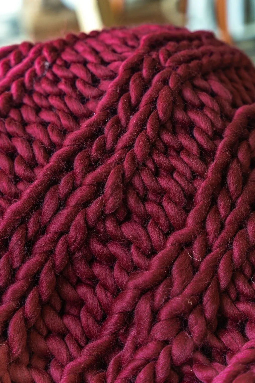 Chunky Knit Throw Blanket