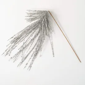 Glitter Silver Pine Spray