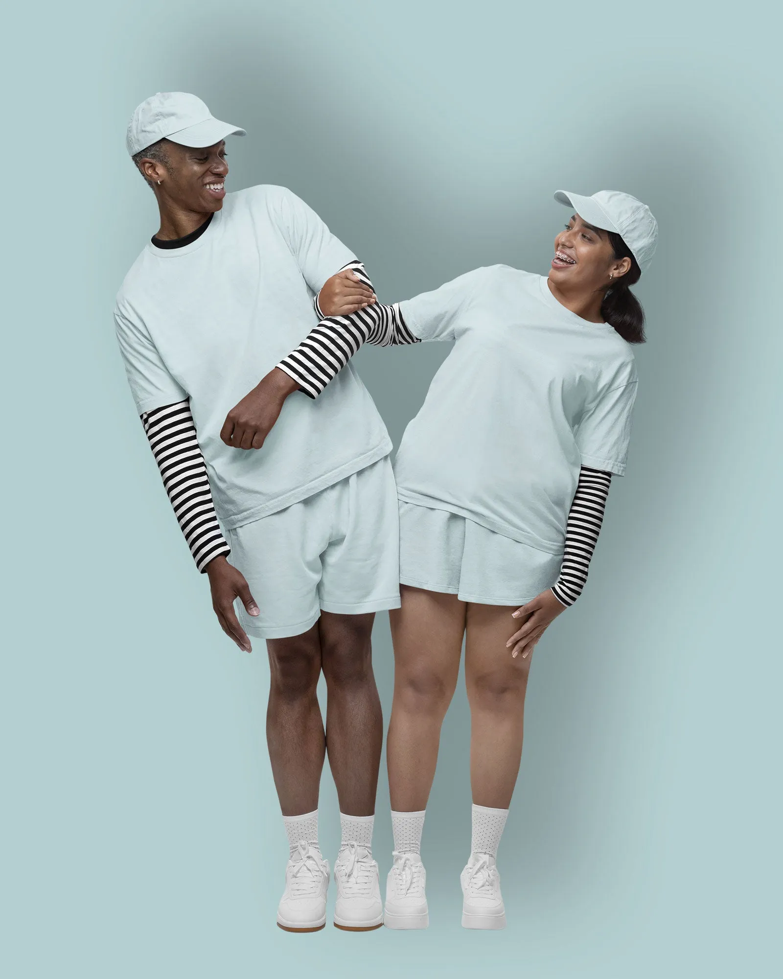 Half Sleeves Crew Neck: Celeste