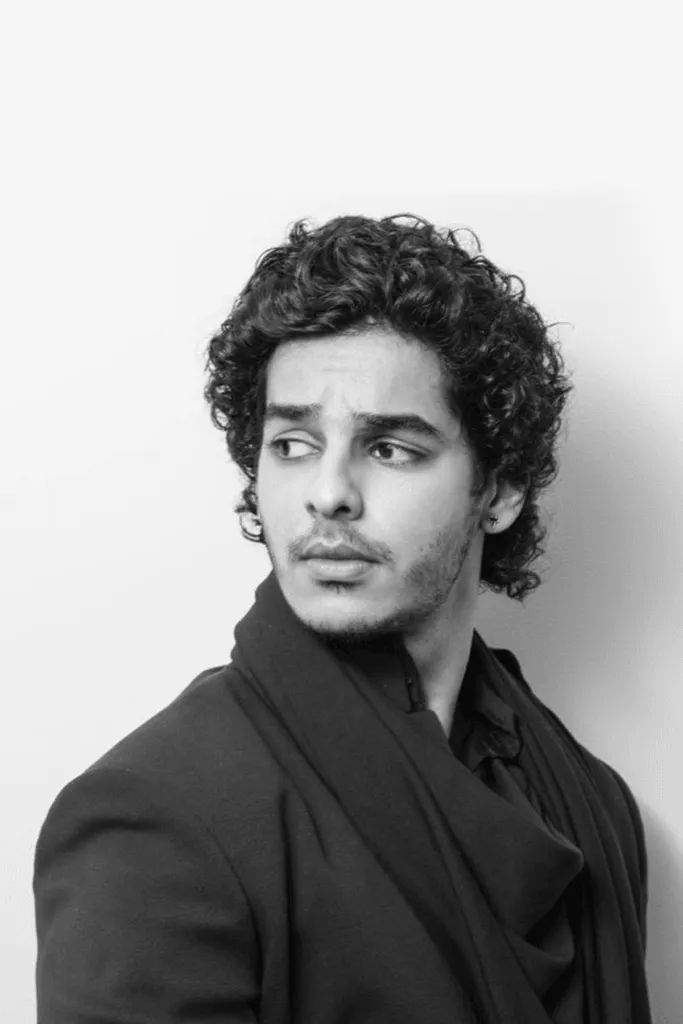 ISHAAN KHATTER IN BLACK DRAPE BANDHGALA SET