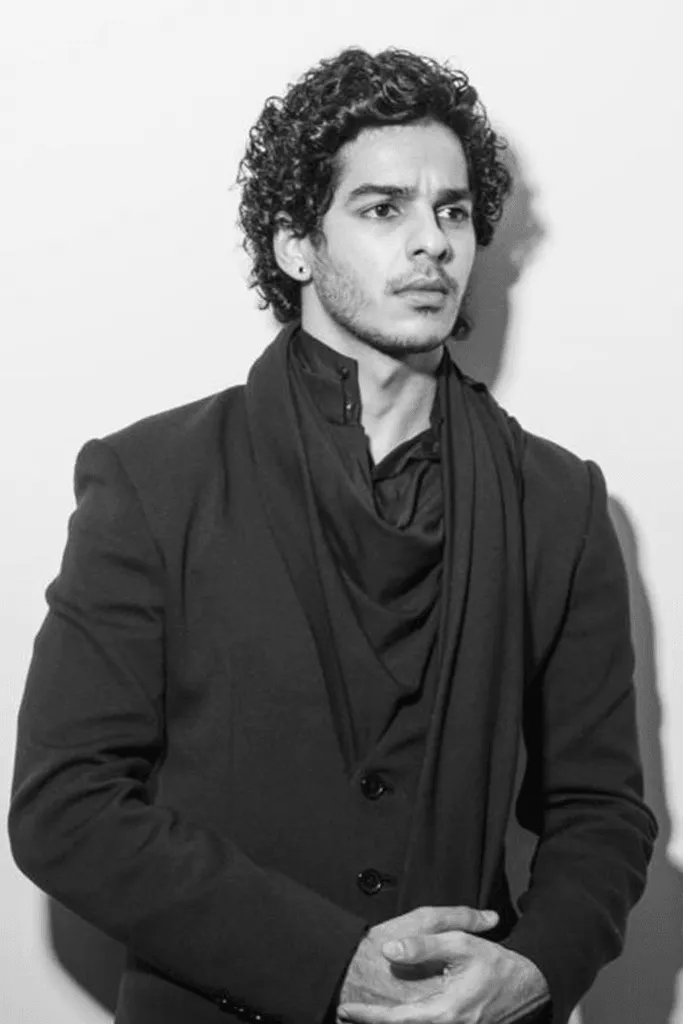ISHAAN KHATTER IN BLACK DRAPE BANDHGALA SET
