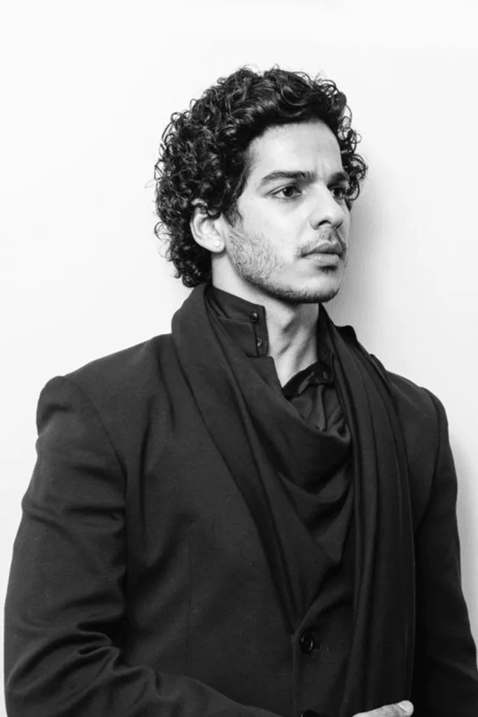 ISHAAN KHATTER IN BLACK DRAPE BANDHGALA SET