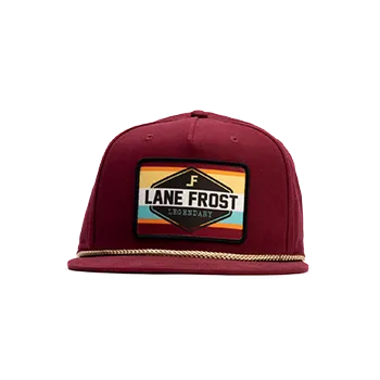 Lane Frost Brand Maroon "Poncho" Cap