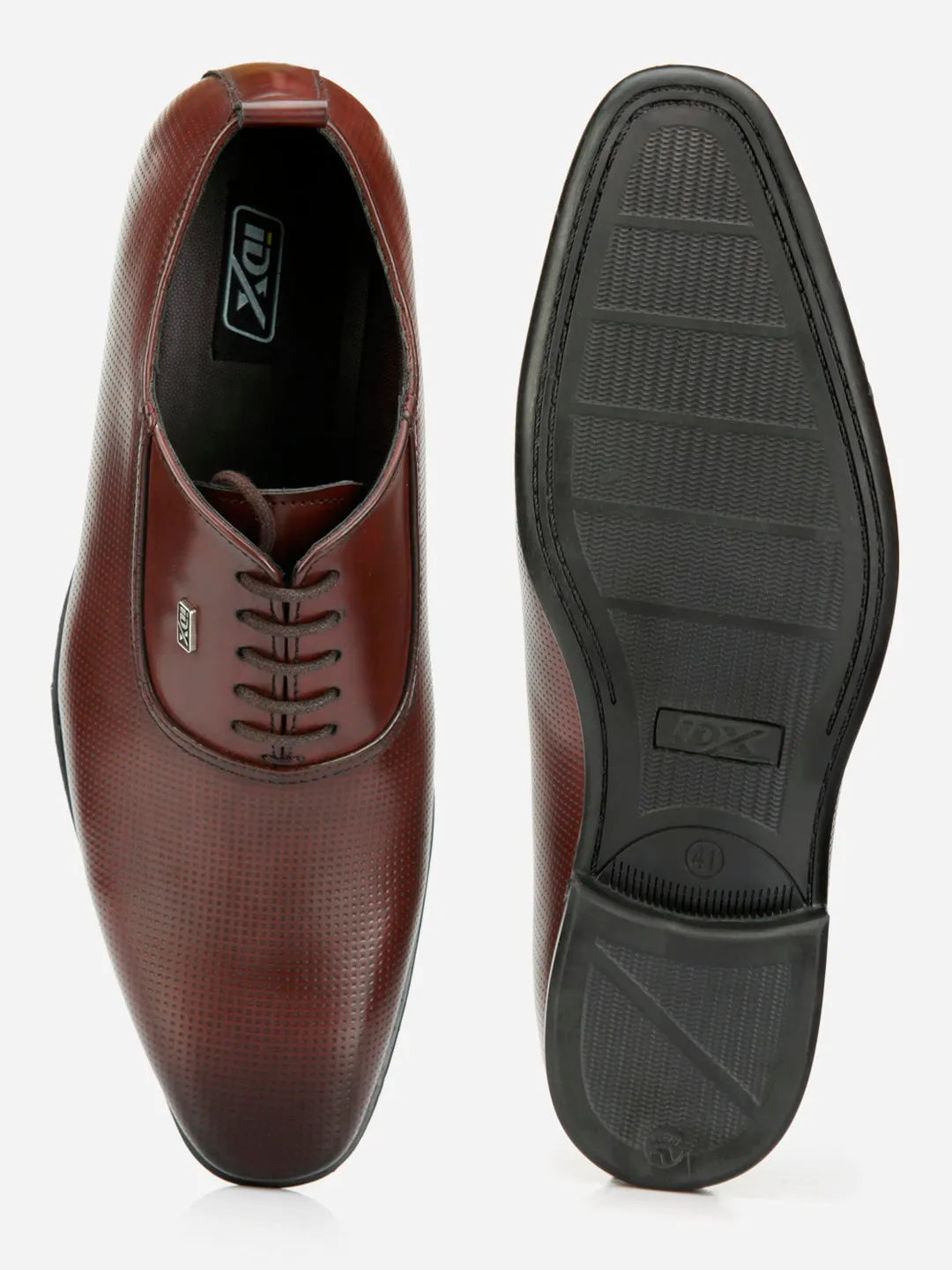Men's Wine Texture Finish Lace Up Formal (IX2031)
