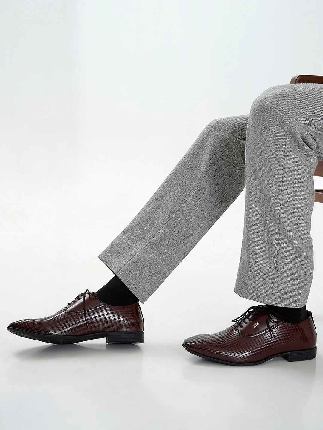 Men's Wine Texture Finish Lace Up Formal (IX2031)