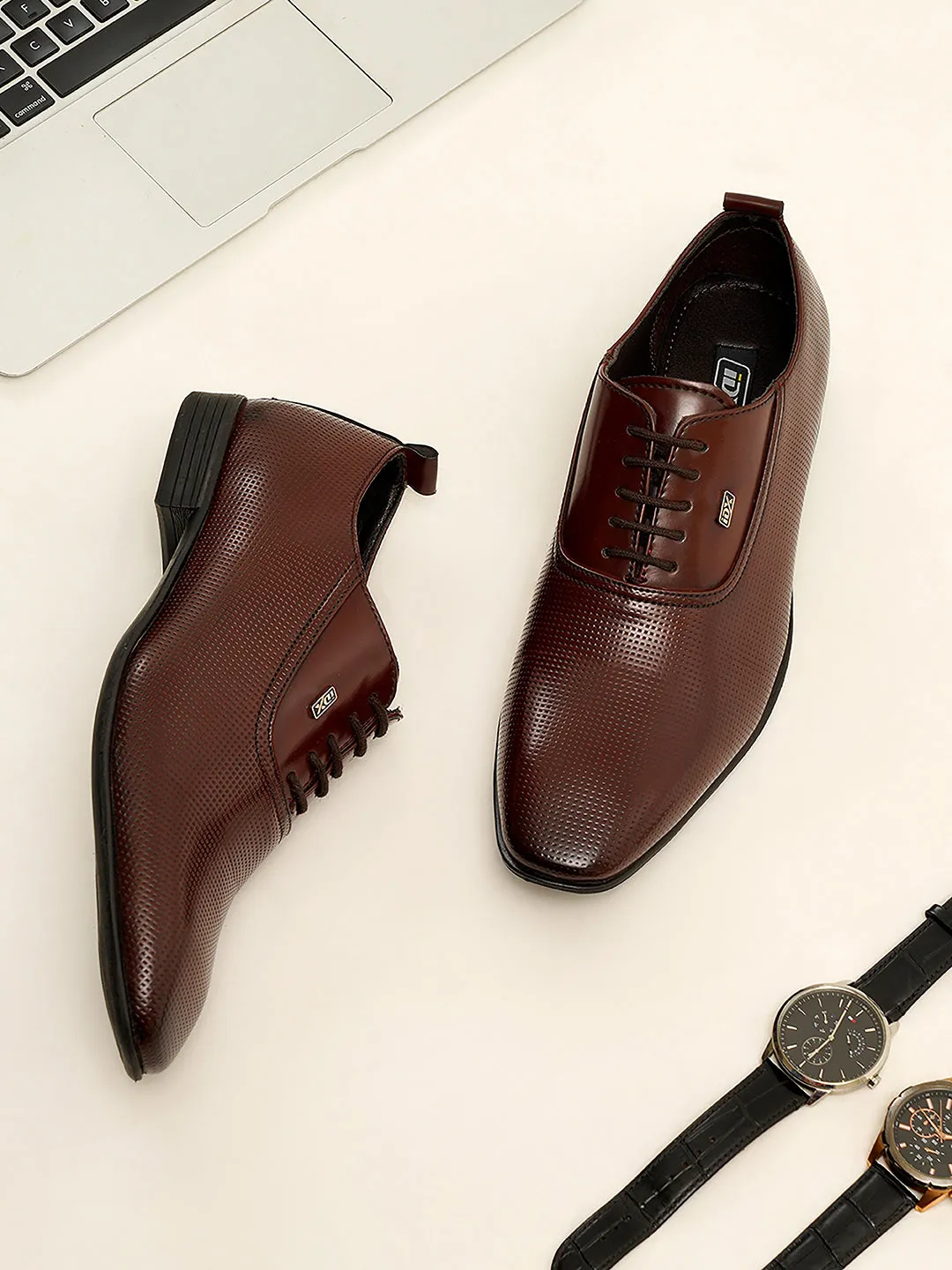 Men's Wine Texture Finish Lace Up Formal (IX2031)