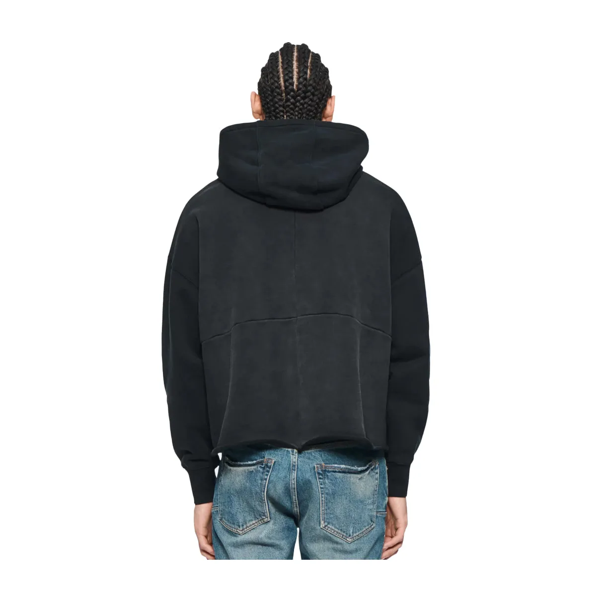 PURPLE BRAND - Heavyweight Fleece Hoodie - Black