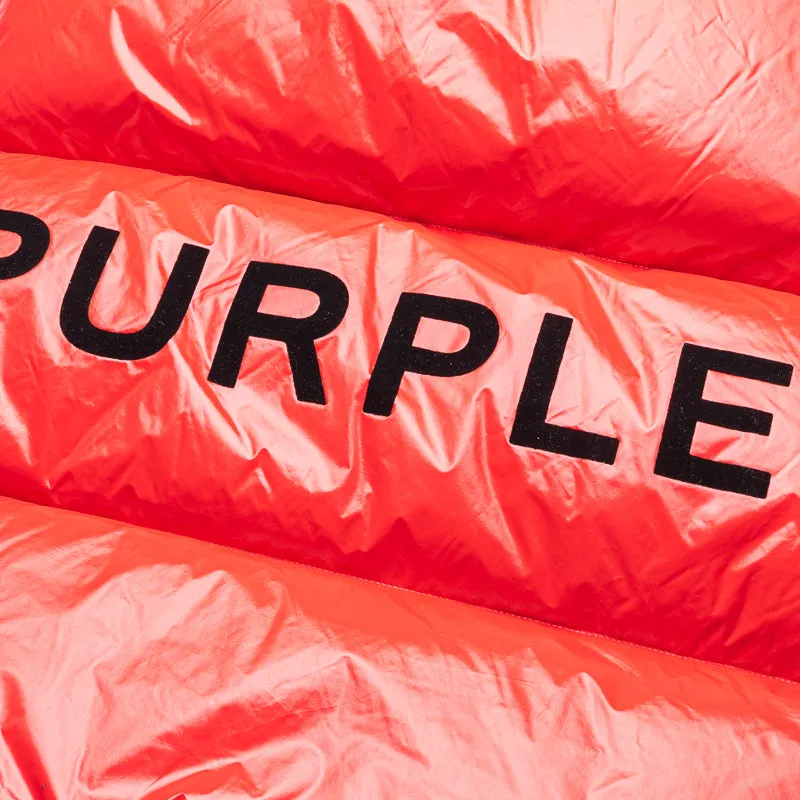 Purple Brand Nylon Puffer Vest - Red